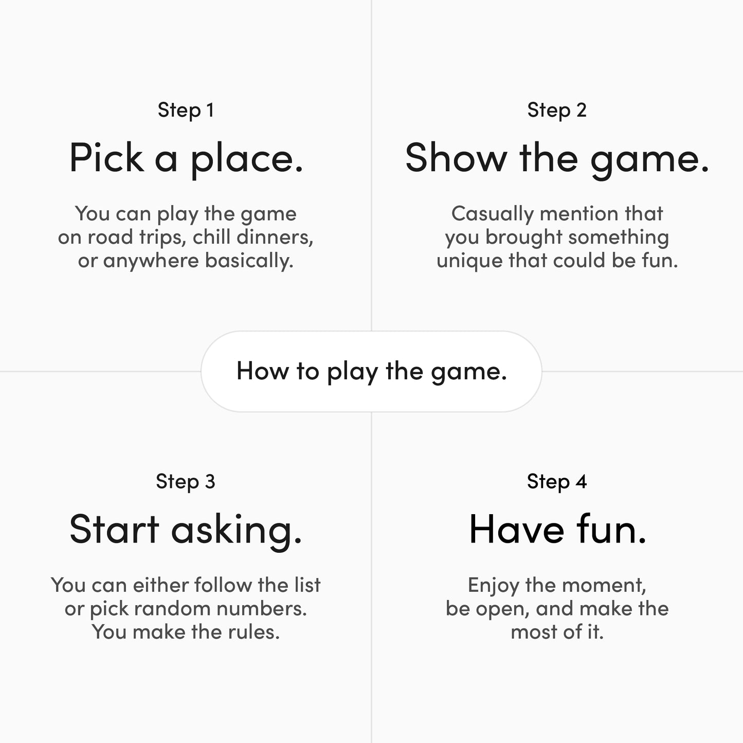 The Friendship Game